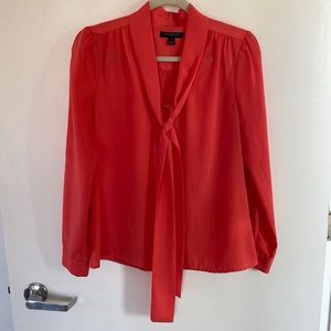 Banana Republic Factory Coral tie-front top
